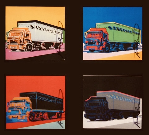 Andy Warhol, Trucks Invitation Cards (set of 4), 1985